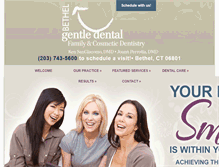 Tablet Screenshot of bethelgentledental.com